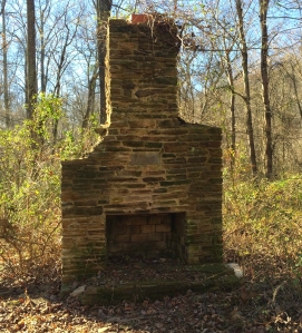 old stone chimney ruins, Mt. Airy, Maryland, old stone homes