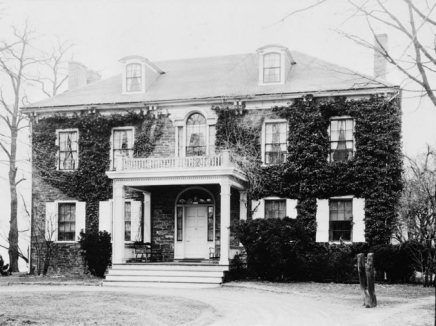 Federal-style stone mansion, Fort Hunter, Harrisburg Pennsylvania, Dauphin County, 1930s, old stone home
