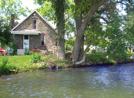 Old stone homes for sale, old stone houses for sale, Crystal Lake, Crystal, Michigan, lakefront properties, waterfront homes, Michigan waterfront homes