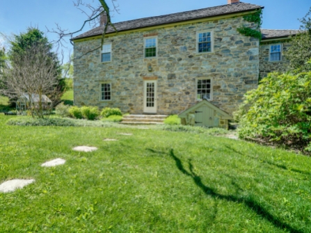 old stone homes for sale, old stone houses for sale, Knoxville, Maryland, front yard, historic properties, colonial homes, federal style homes