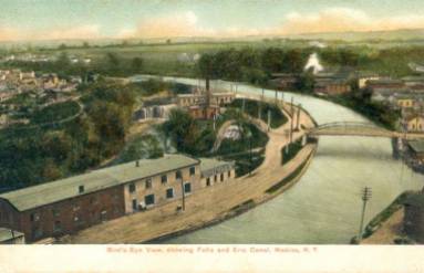 Historic Medina New York, Erie Canal, vintage postcard